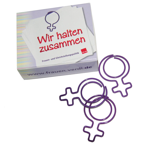 Büroklammer Frauenzeichen